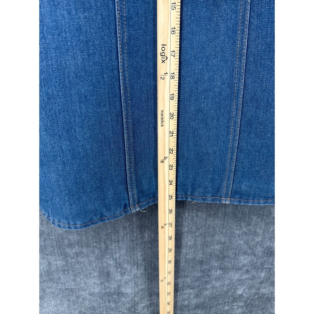 Wrangler Sherpa Lined Denim Vest Mens Medium Blue Western Ranch Cowboy USA VTG - Picture 9 of 10